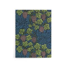 "Artery8 Grape Vine & Leaves Pattern Canvas Wall Art Print W. Morris in Blue - Size: W18"" x H24""" - thumbnail 1