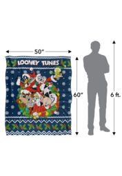 Looney Tunes Blanket, 152x127 cm Looney Christmas Ugly Christmas Sweater Silky Touch Super Soft Throw Blanket in White - thumbnail 5
