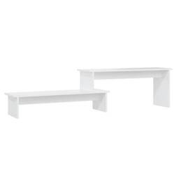 Berkfield Home TV Cabinet White 180x30x43 cm Engineered Wood - Size: 180 x 30 x 43 cm - thumbnail 1
