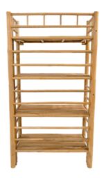 Nordlys Solid Bamboo Wood 4-Tier Storage Shelf in Brown - thumbnail 4