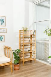 Nordlys Solid Bamboo Wood 4-Tier Storage Shelf in Brown - thumbnail 2