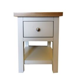 FURNITURE ONE Bedside Table, Bedside Cabinet with Shelf & Drawer - FULLY ASSEMBLY in White - Size: 1 Pack - thumbnail 3