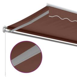 Berkfield Home Manual Retractable Awning Brown 500x350 cm - thumbnail 6