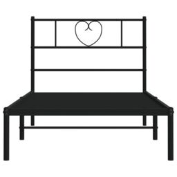 Berkfield Home Metal Bed Frame with Headboard Black 80x200 cm - thumbnail 5