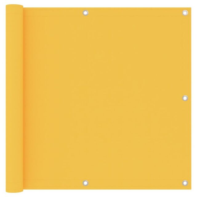 Berkfield Home Balcony Screen Yellow 90x600 cm Oxford Fabric - image 1