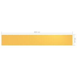Berkfield Home Balcony Screen Yellow 90x600 cm Oxford Fabric - thumbnail 5