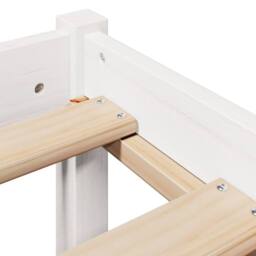 Berkfield Home Beautiful Bed Frame without Mattress White 135x190 cm Double Soli - thumbnail 9