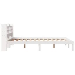 Berkfield Home Beautiful Bed Frame without Mattress White 135x190 cm Double Soli - thumbnail 5