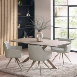 Cheshire Davenport Premium Ivory Fabric Dining Chair - thumbnail 5