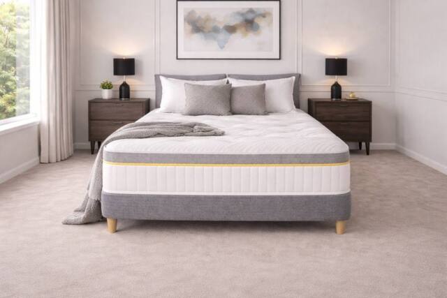 Nexus Mattresses Ltd Hybrid Reflex Support Pocket Spring Mattress - 25cm in White - Size: King - image 1