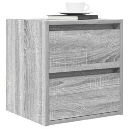 Berkfield Home Durable Wall-mounted Bedside Cabinets 2 pcs Grey Sonoma 38x34x40 cm - Size: 38 x 34 x 40 cm - thumbnail 4