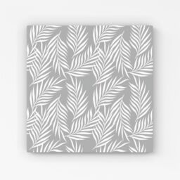 Warren Reed - Designer Palm Tree Leaves Canvas in Grey - Size: w40 inch x h40 inch - thumbnail 1