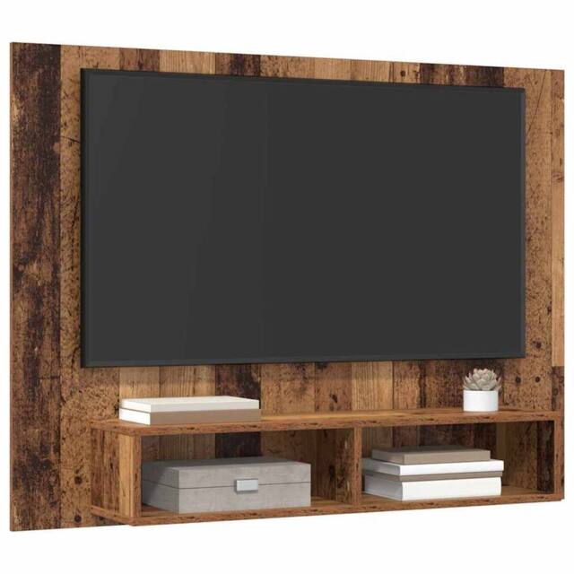 Berkfield Home Wall TV Cabinet Old wood Engineered wood in Brown - image 1