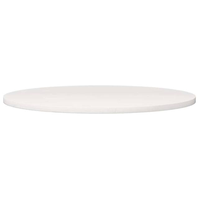 Berkfield Home Table Top Round White Ø90x3 cm Solid Wood Pine - Size: 90x3 cm - image 1
