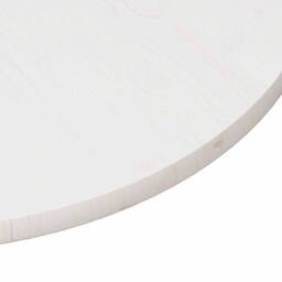 Berkfield Home Table Top Round White Ã˜90x3 cm Solid Wood Pine - Size: 90x3 cm - thumbnail 6