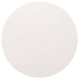 Berkfield Home Table Top Round White Ã˜90x3 cm Solid Wood Pine - Size: 90x3 cm - thumbnail 3