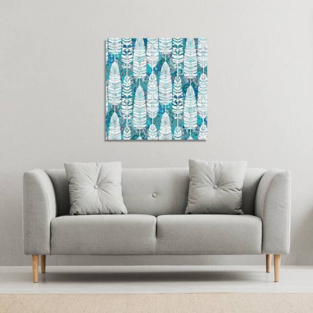 Benjamin Tate Design Tribal art animal (Canvas Print) / 90 x 90 x 4cm in Natural - Size: 90 x 90 x 4 cm - image 1