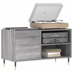 Berkfield Home Record Cabinet Grey Sonoma 85x38x48 cm Engineered Wood - Size: 85 x 38 x 48 cm - thumbnail 3
