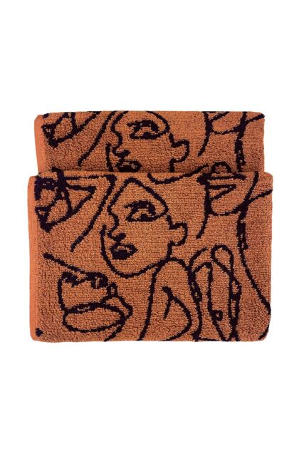 Furn Everybody Abstract 100% Cotton Hand Towel in Brown - image 1