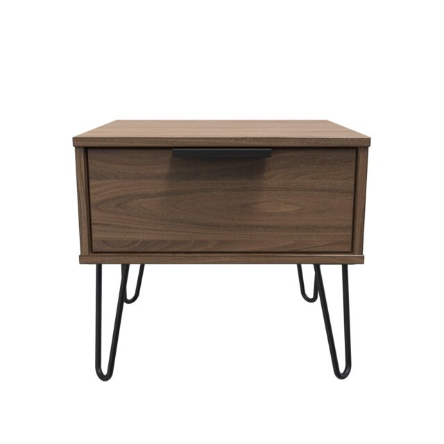 Ready Assembled 2 U Fuji 1 Drawer Side Table (Ready Assembled) in Walnut - image 1