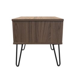 Ready Assembled 2 U Fuji 1 Drawer Side Table (Ready Assembled) in Walnut - thumbnail 2