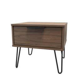 Ready Assembled 2 U Fuji 1 Drawer Side Table (Ready Assembled) in Walnut - thumbnail 3