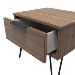Ready Assembled 2 U Fuji 1 Drawer Side Table (Ready Assembled) in Walnut - thumbnail 5