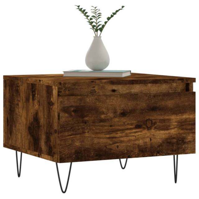Berkfield Home Modern Coffee Tables 2 pcs Smoked Oak 50x46x35 cm Engineered Wood in Brown - Size: 50 x 46 x 35 cm - image 1