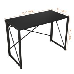 MCC Direct Miami FlexiDesk: The Ultimate No-Assembly Folding Solution - 80 in Black - thumbnail 6
