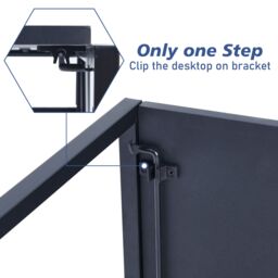 MCC Direct Miami FlexiDesk: The Ultimate No-Assembly Folding Solution - 80 in Black - thumbnail 4