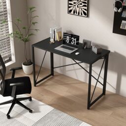 MCC Direct Miami FlexiDesk: The Ultimate No-Assembly Folding Solution - 80 in Black - thumbnail 1