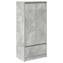 Berkfield Home Cabinet with Drawer Concrete Grey 55.5x34x119.5 cm Engineered Wood - thumbnail 2