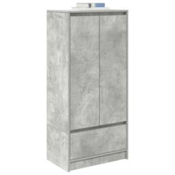 Berkfield Home Cabinet with Drawer Concrete Grey 55.5x34x119.5 cm Engineered Wood - thumbnail 4