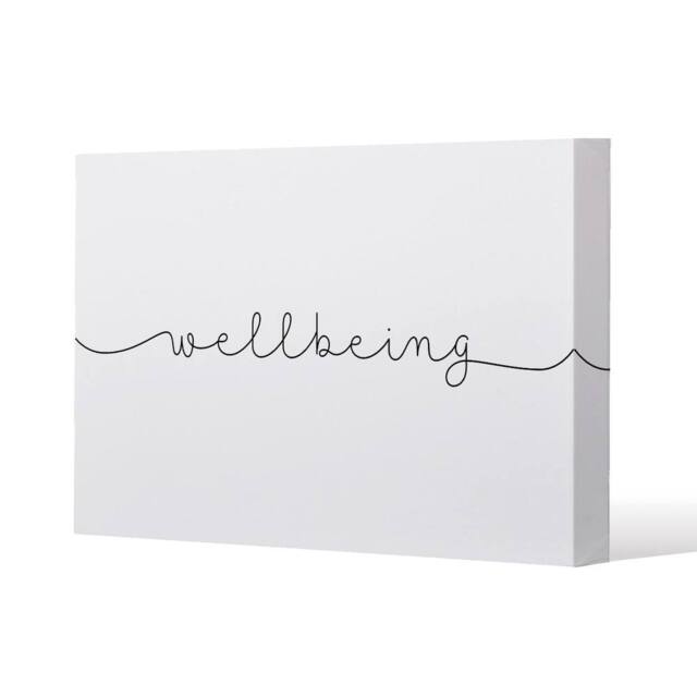 Benjamin Tate Design Text Wellbeing (Canvas Print) / 127 x 101 x 4cm in Natural - Size: 127 x 101 x 4 cm - image 1