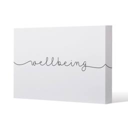Benjamin Tate Design Text Wellbeing (Canvas Print) / 127 x 101 x 4cm in Natural - Size: 127 x 101 x 4 cm - thumbnail 1