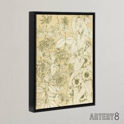 "Artery8 Leaves From Nature No 9 Botanical Jones Vintage Framed Canvas Wall Art in Beige - Size: W12"" x H16""" - thumbnail 2