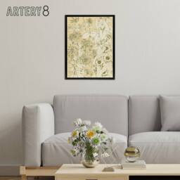 "Artery8 Leaves From Nature No 9 Botanical Jones Vintage Framed Canvas Wall Art in Beige - Size: W12"" x H16""" - thumbnail 3