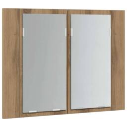 Berkfield Home LED Mirror Cabinet Artisan Oak 60x12x45 cm Engineered Wood in Brown - Size: 60 x 12 x 45 cm - thumbnail 7