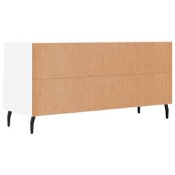 Berkfield Home TV Cabinet White 102x36x50 cm Engineered Wood - Size: 102 x 36 x 50 cm - thumbnail 8