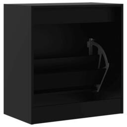 Berkfield Home Shoe Cabinet Black 60x34x63.5 cm Engineered Wood - thumbnail 7