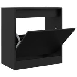Berkfield Home Shoe Cabinet Black 60x34x63.5 cm Engineered Wood - thumbnail 3