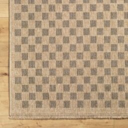 Livabliss Mirage Cottage Tan Brown Checkboard Fringe Jute-Look In- & Outdoor Rug in Black - Size: 200 cm x 275 cm - thumbnail 9