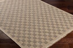 Livabliss Mirage Cottage Tan Brown Checkboard Fringe Jute-Look In- & Outdoor Rug in Black - Size: 200 cm x 275 cm - thumbnail 6