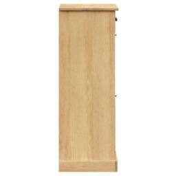 Berkfield Home Shoe Cabinet VIGO 60x35x96 cm Solid Wood Pine in Brown - Size: 60 x 35 x 96 cm - thumbnail 6
