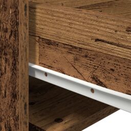 Berkfield Home Bedside Cabinet with LED Wall-Mounted Old Wood 50x36x30 cm in Brown - Size: 50 x 36 x 30 cm - thumbnail 9