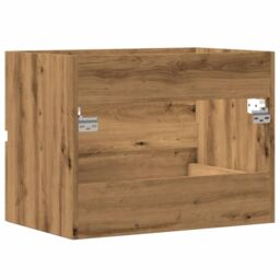 Berkfield Home Bathroom Cabinet Artisan Oak 60x38.5x45 cm Engineered Wood in Brown - thumbnail 6