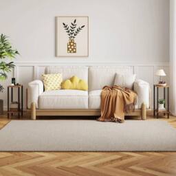 FORGEVIO Small Side Table Narrow End Table Skinny Sofa Table Slim in Brown - thumbnail 4