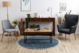 RugsX Berber Rug in Blue - Size: 160 cm diameter - thumbnail 4