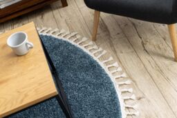 RugsX Berber Rug in Blue - Size: 160 cm diameter - thumbnail 5