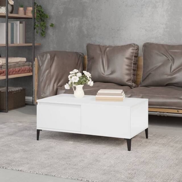 Berkfield Home Sturdy Coffee Table White 90x50x36.5 cm Engineered Wood - image 1